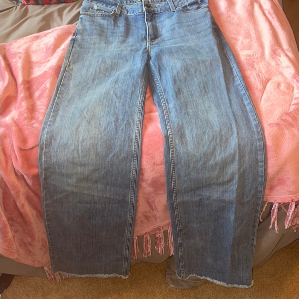 Kimes Ranch Blue Flare Wide Leg Jeans - Picture 3 of 7